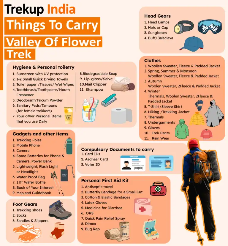 Things To Carry(Valley of Flowers Trek)