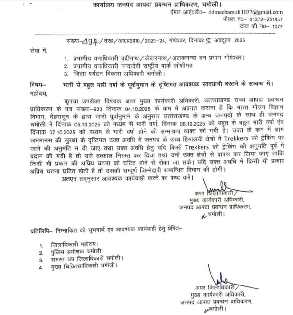 First Snowfall in the Himalayas 2025 and Weather Advisory 6/Oct/2025